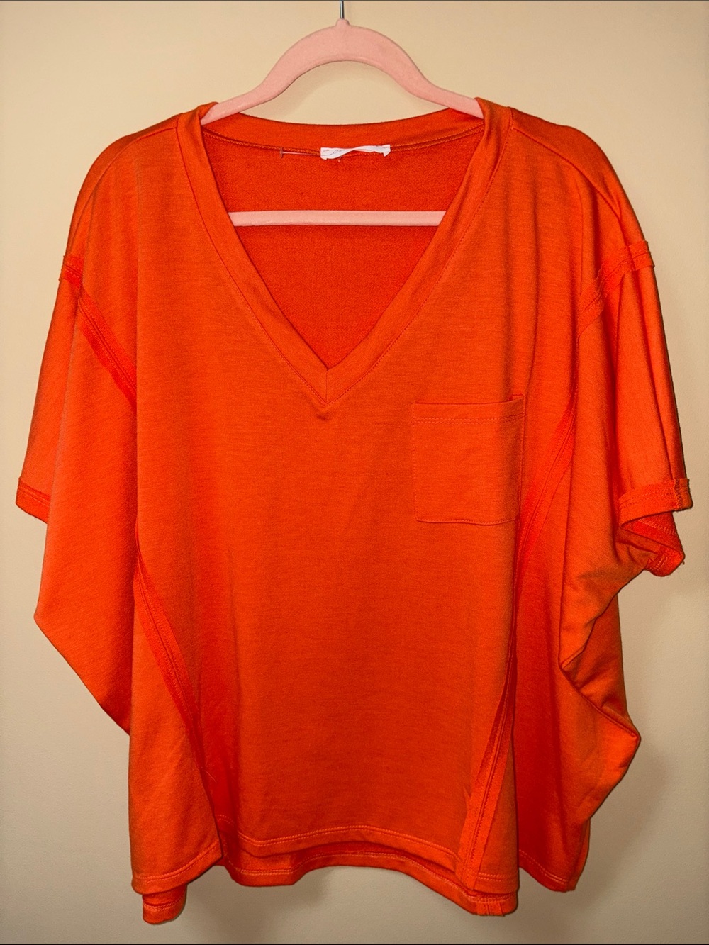 Ces Femme Orange Crewneck Top